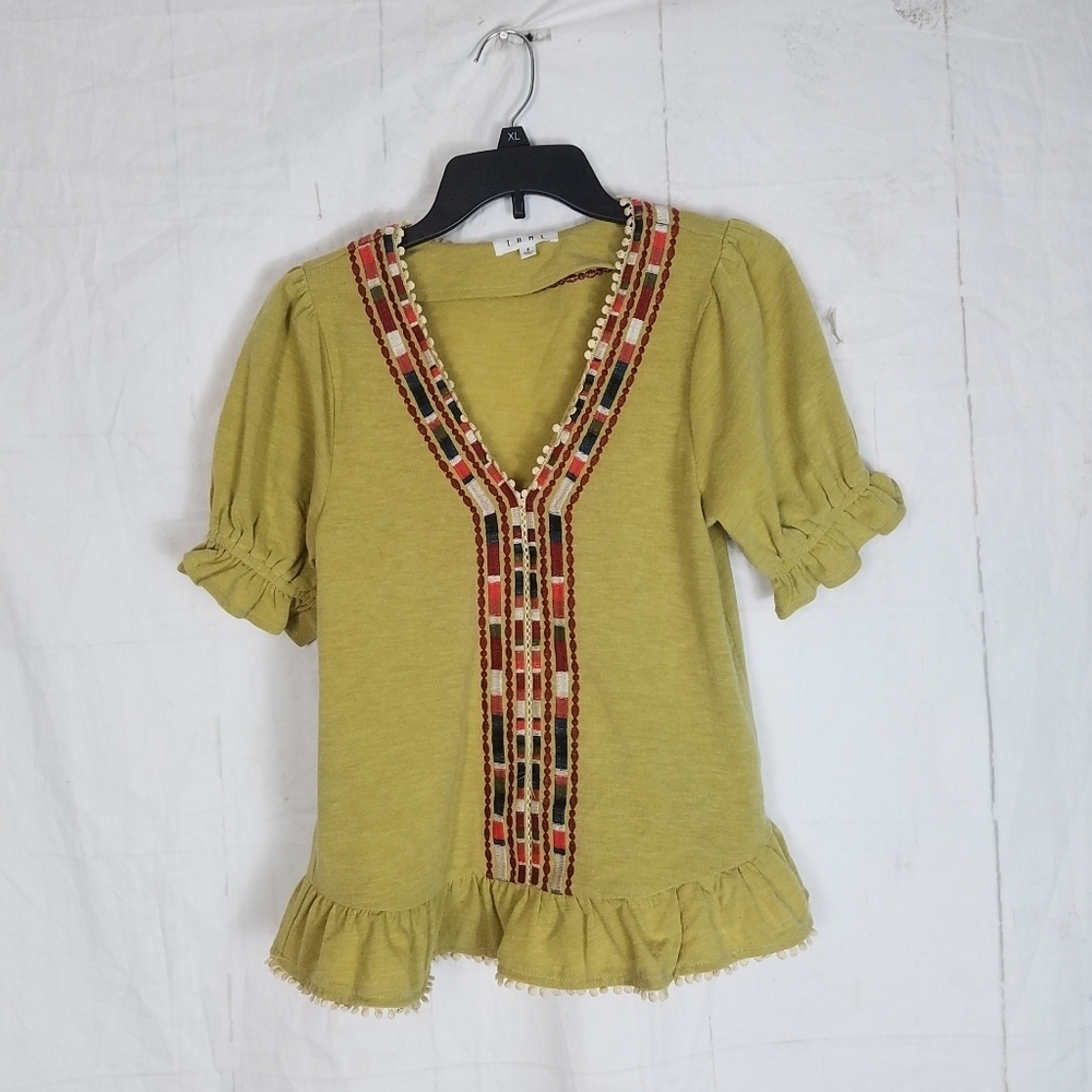 Thml short sleeve embroidered top